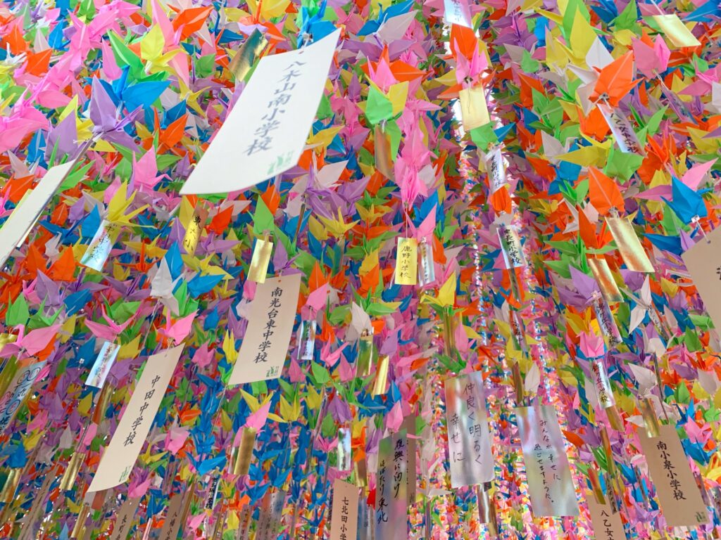 Trang trí lễ hội Tanabata Sendai Nhật Bản